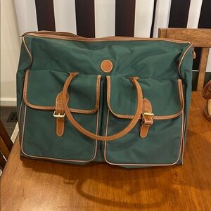 Polo Ralph Lauren Vintage Duffle Bag Travel Luggage green canvas